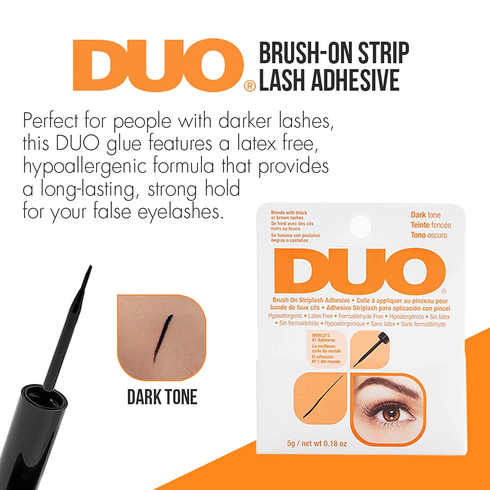 Ardell Duo Brush On Striplash Adhesive Eyelash Dark Tone Lashes Glue 5g