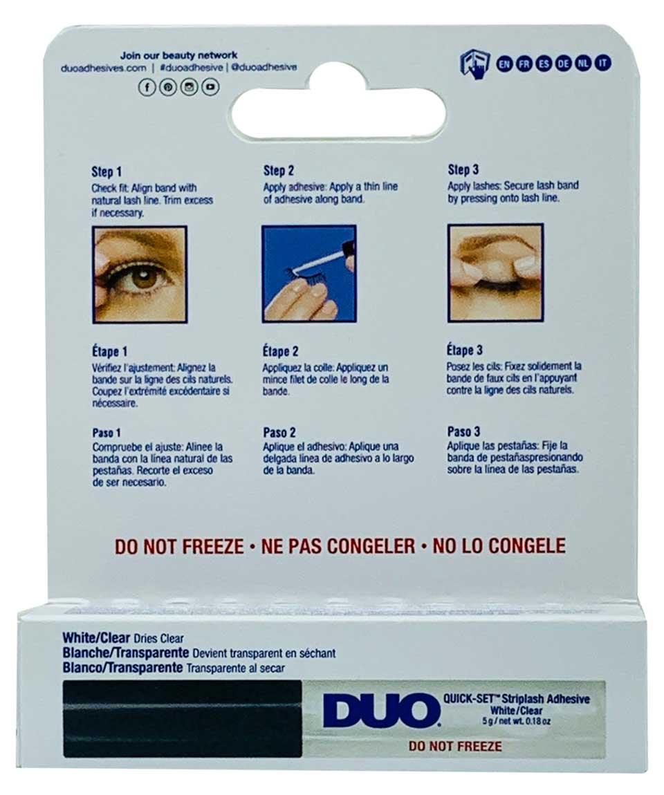 Ardell Duo Quick Set Clear Striplash Adhesive White 5g