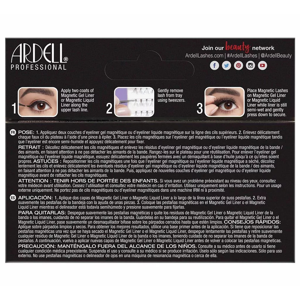 Ardell Magnetic Individual Lashes Tapered Tip Mix Length Short Medium Long Black