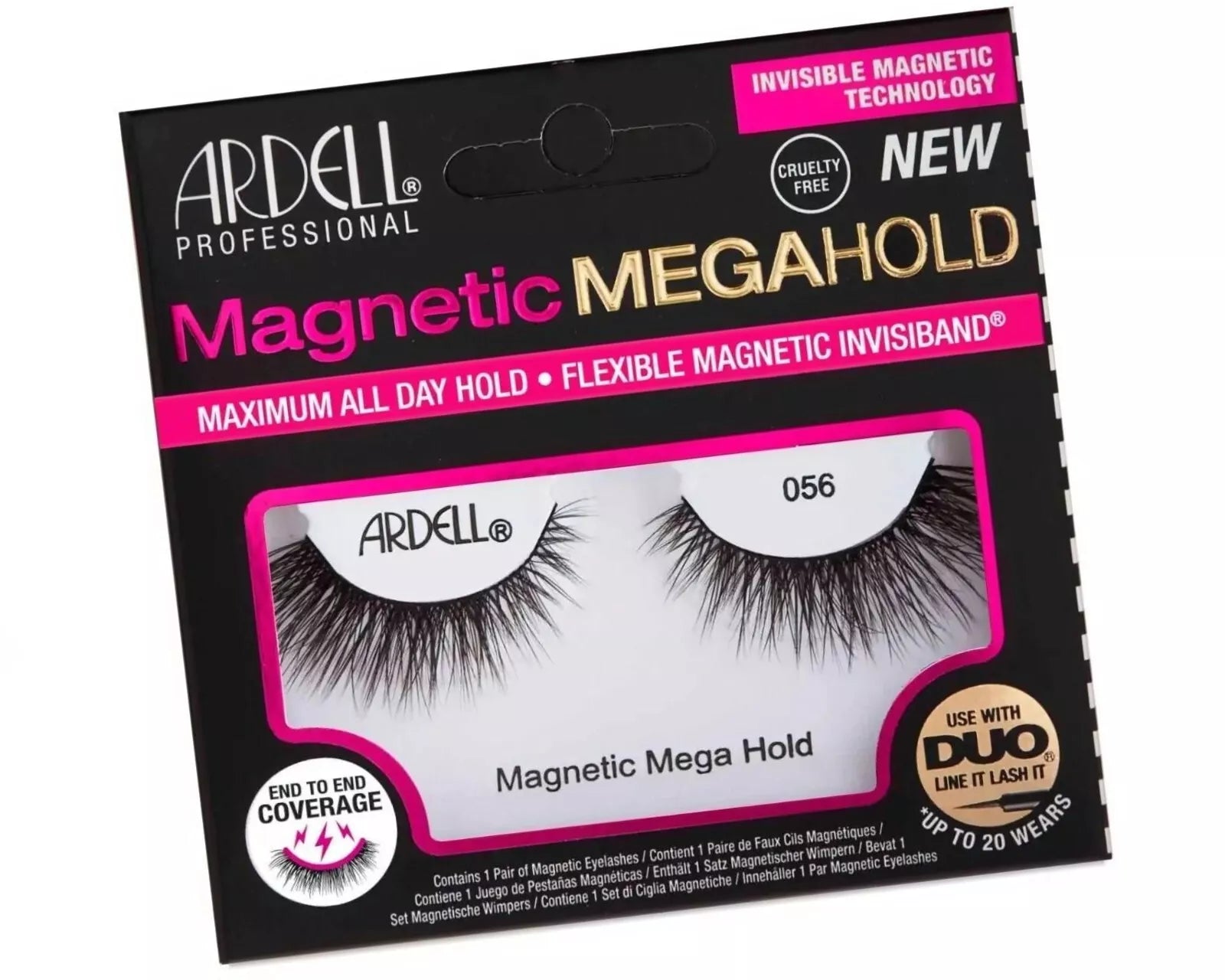 Ardell Magnetic Mega Hold Lashes Flexible False Eyelashes Reusable 056