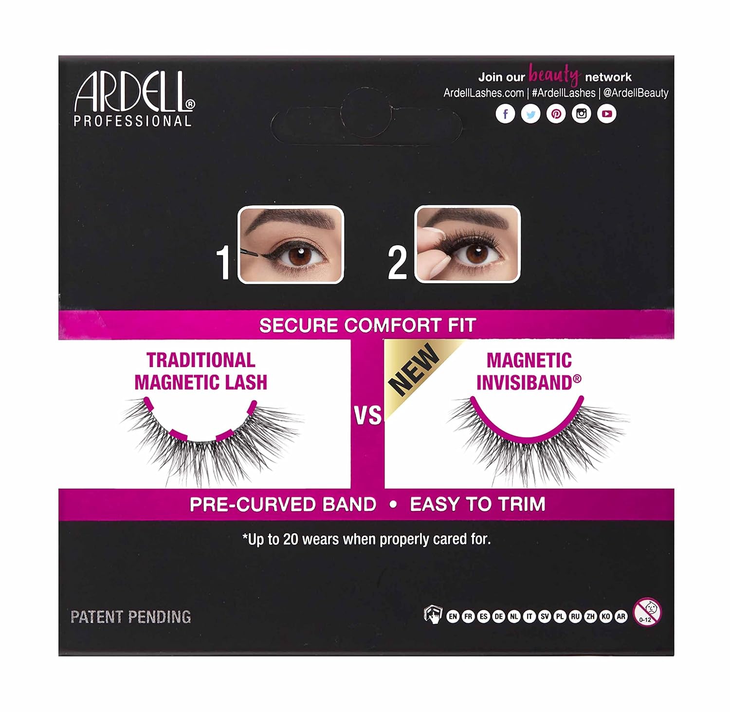 Ardell Magnetic Mega Hold Lashes Flexible False Eyelashes Reusable 056