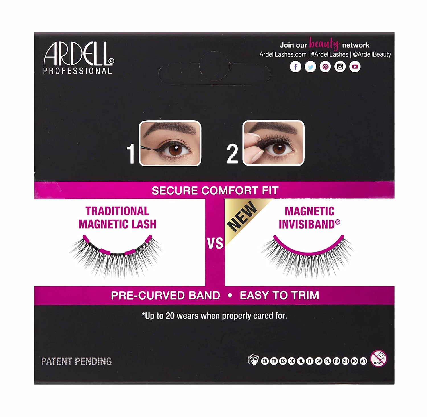 Ardell Magnetic Mega Hold Lashes Flexible False Eyelashes Reusable 110