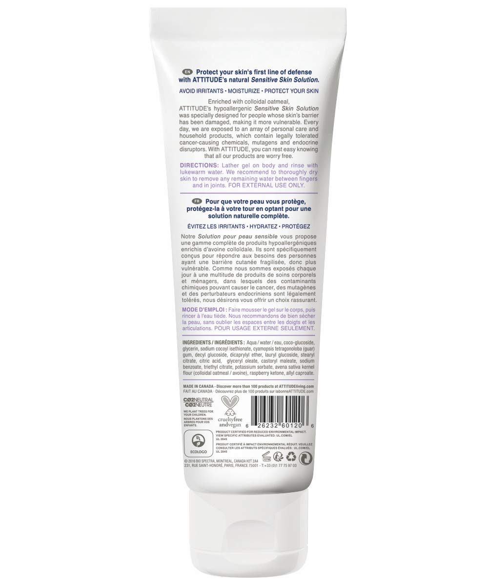 Attitude Natural Body Wash Sensitive Skin Care 240ml