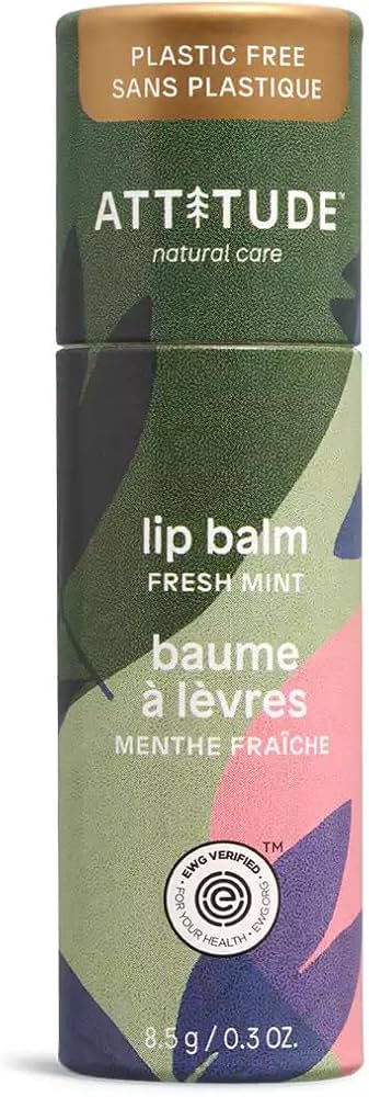 Attitude Plastic-Free Lip Balm Fresh Mint Enriched With Olive Oil 8.5g
