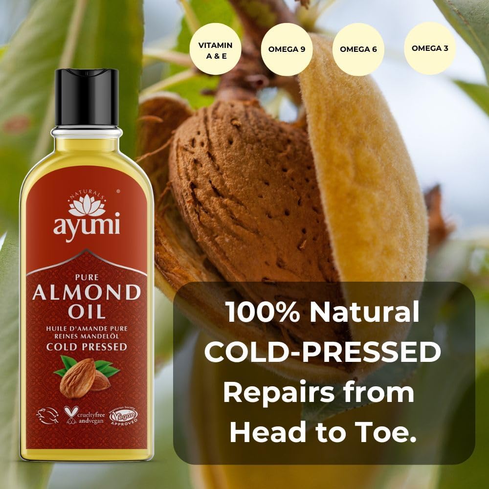 Ayumi Naturals Pure Almond Oil Cold Pressed 150ml