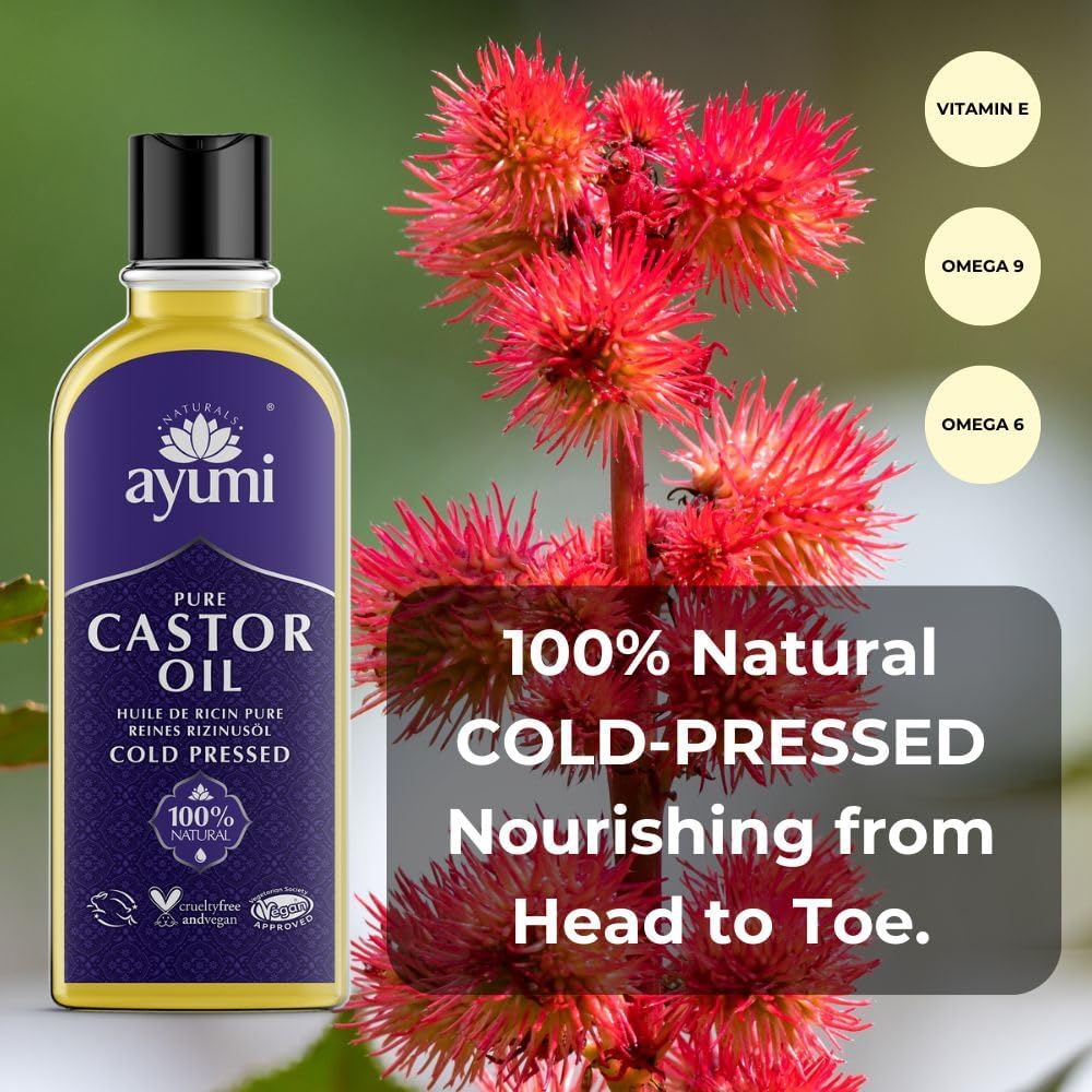 Ayumi Naturals Pure Castor Oil Cold Pressed 150ml
