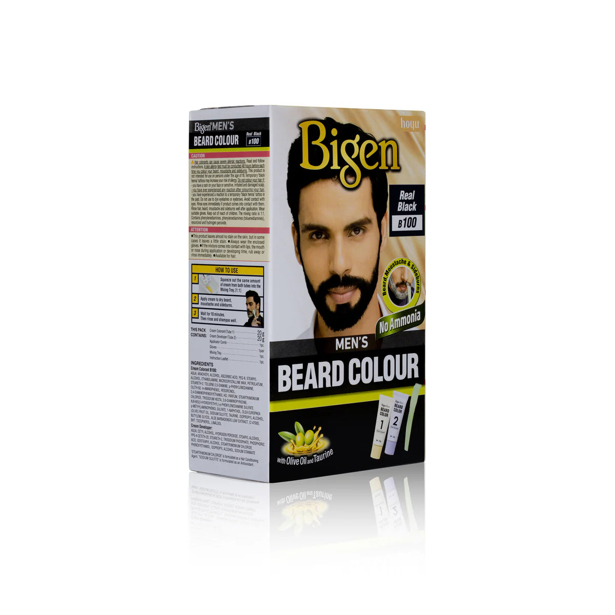 Bigen Color Mens Beard Colour Real Black B100