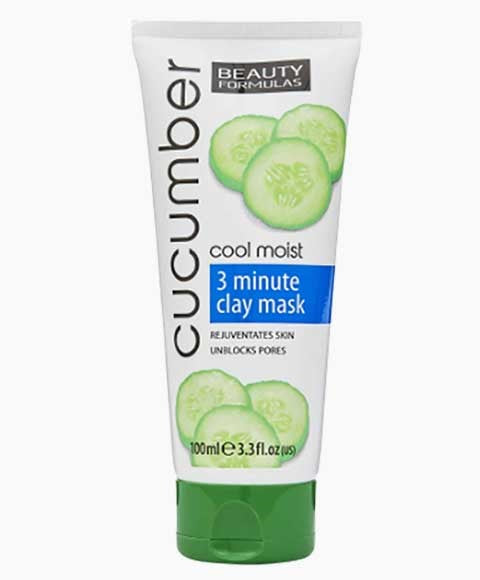 Beauty Formulas  Cucumber Cool Moist 3 Min Clay Mask