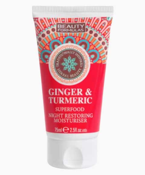 Beauty Formulas Ginger And Turmeric Superfood Night Restoring Moisturiser