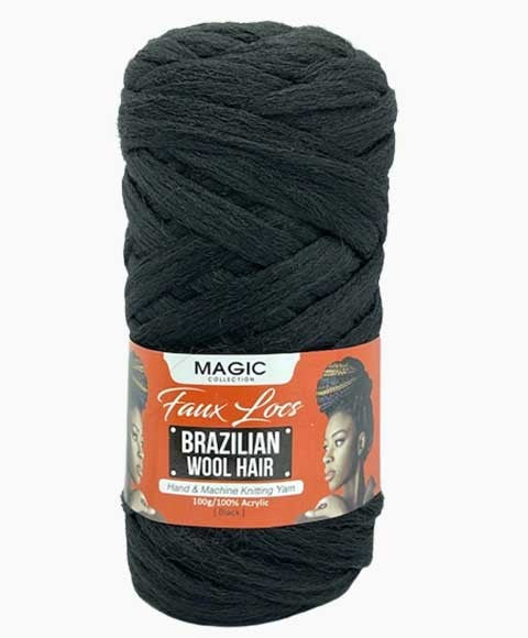 Bee Sales Brazilian Faux Locs Wool Hair Black