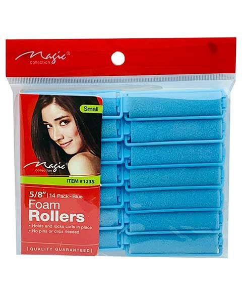 Bee Sales Foam Sponge Hair Rollers 123S Blue