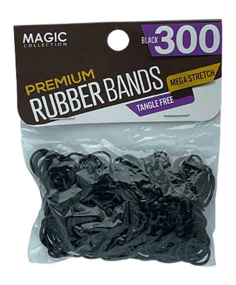 Bee Sales Rubber Bands For Pony Tail And Braids Black
