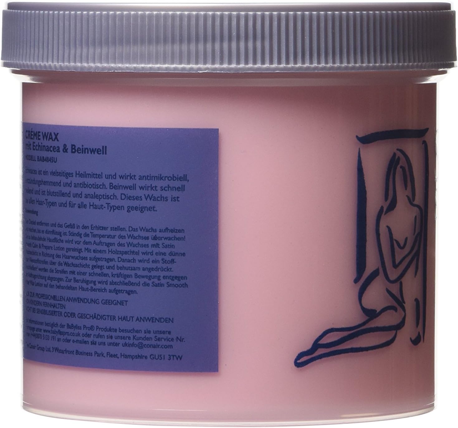 BaByliss Satin Smooth Creme Wax With Echinacea And Comfrey 425g