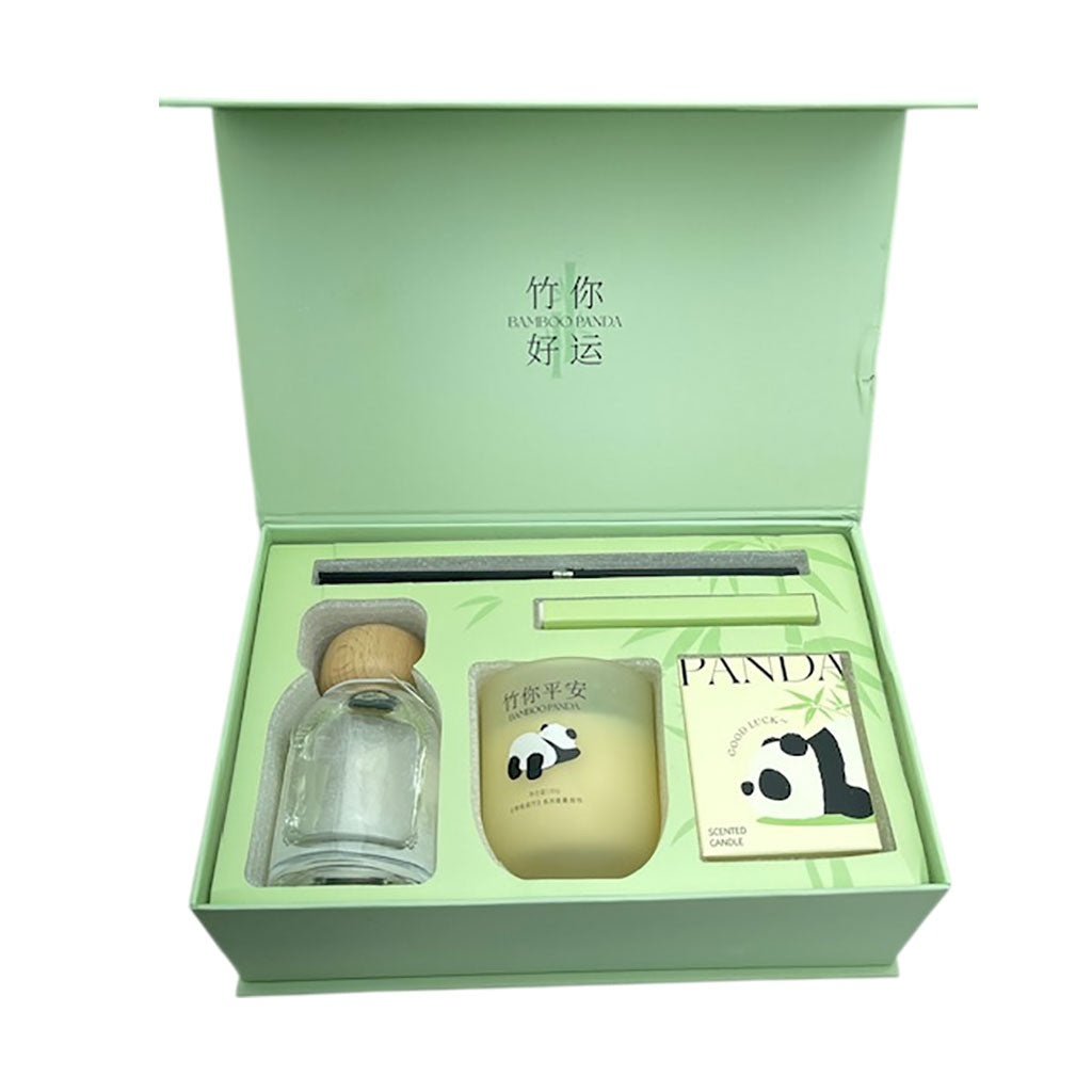 GOOD LUCK Bamboo Panda Aromatherapy Gift Box