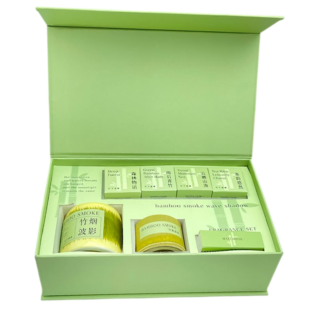 GOOD LUCK Bamboo Smoke Wave Shadow Candle Gift Box Set
