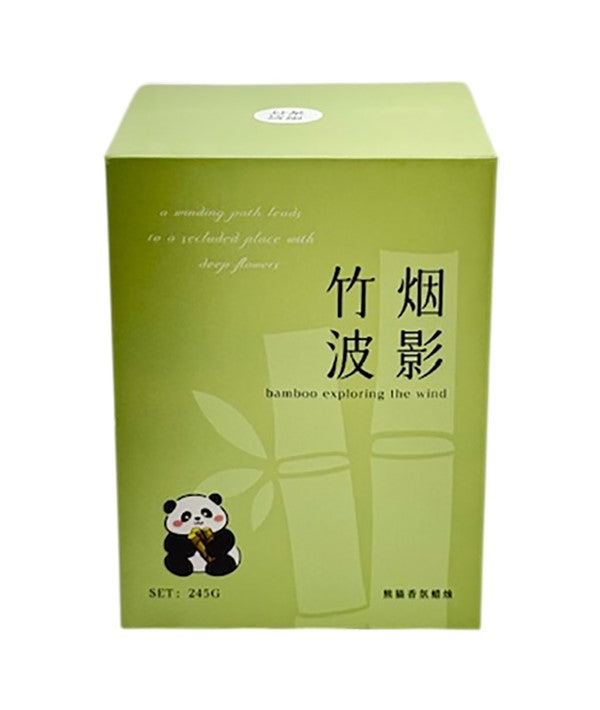 Good Luck Bamboo Smoke Wave Shadow Panda Candle