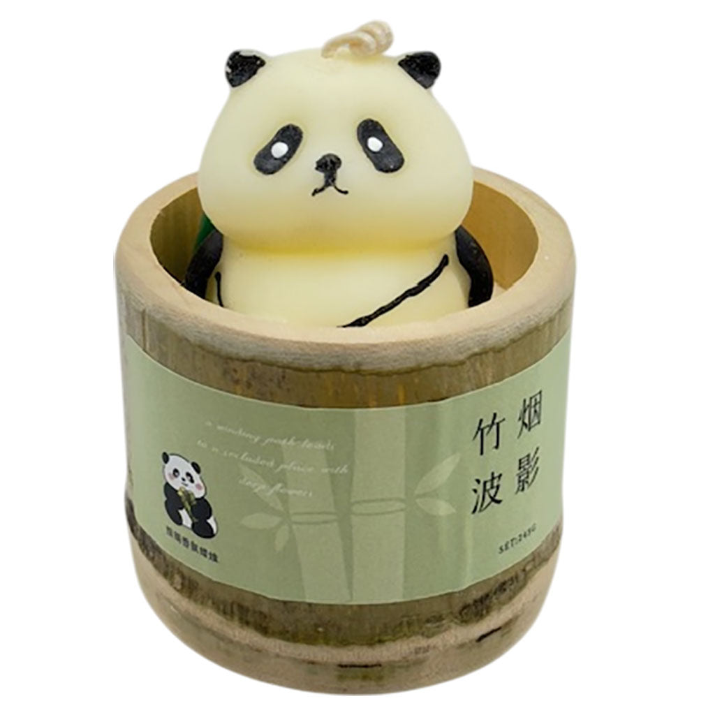 GOOD LUCK Bamboo Smoke Wave Shadow Panda Candle