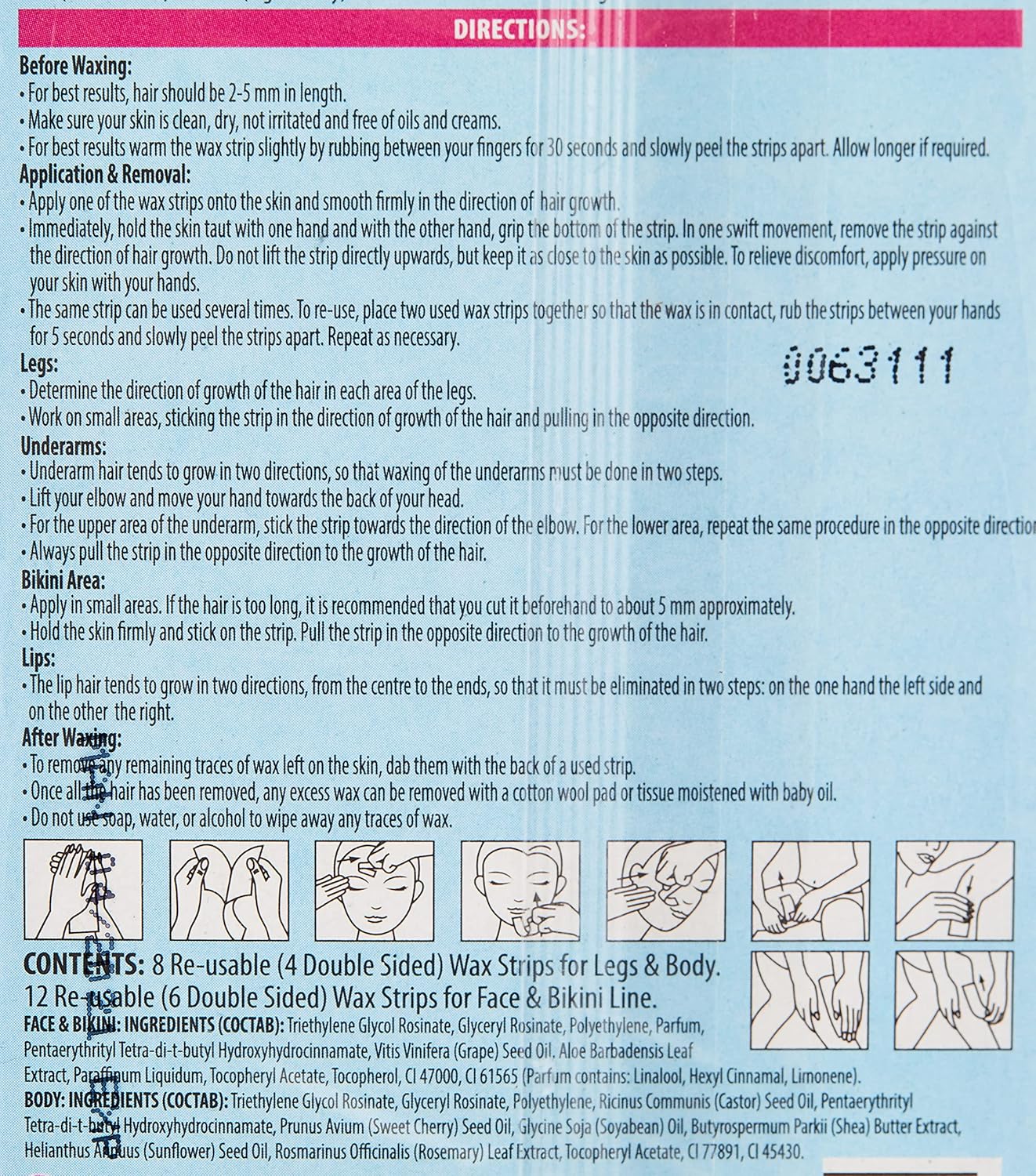 Beauty Formulas Hair Remover Wax Strips Travel Pack 20 Strips