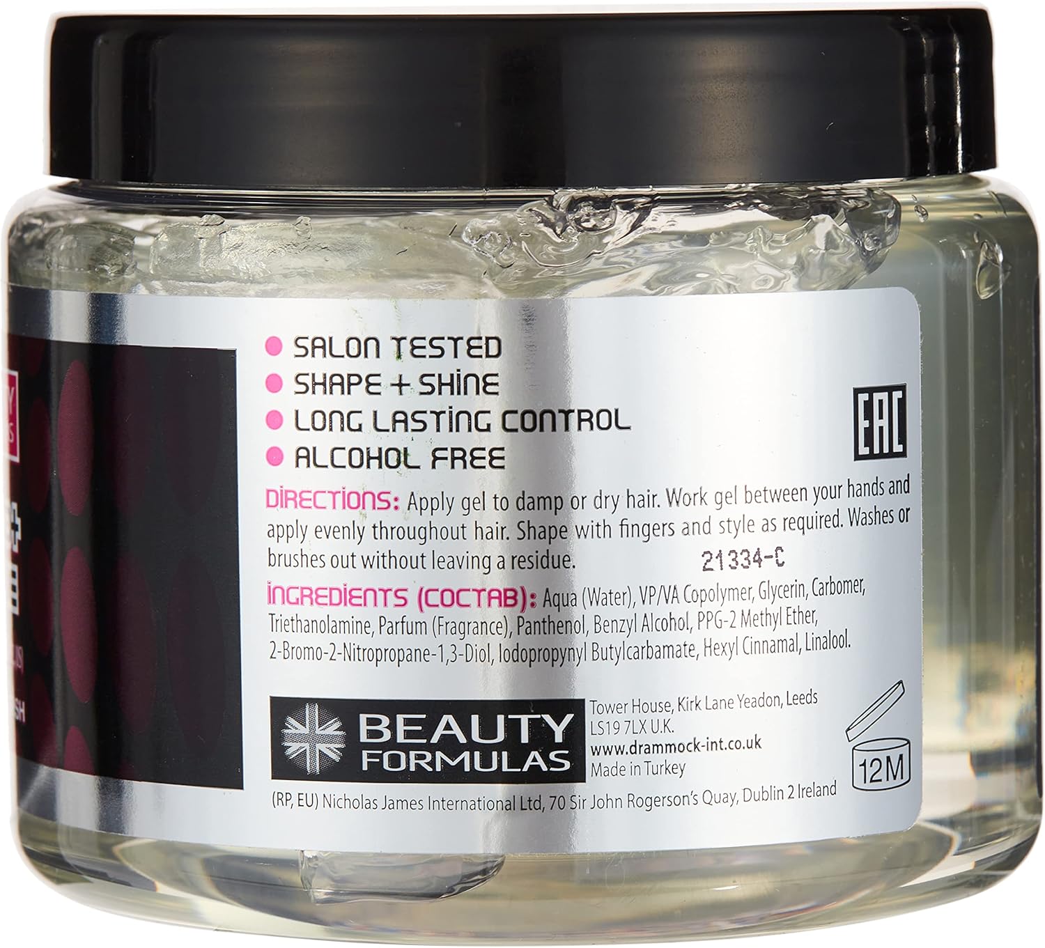 Beauty Formulas Hold Plus Shine Styling Gel 500ml