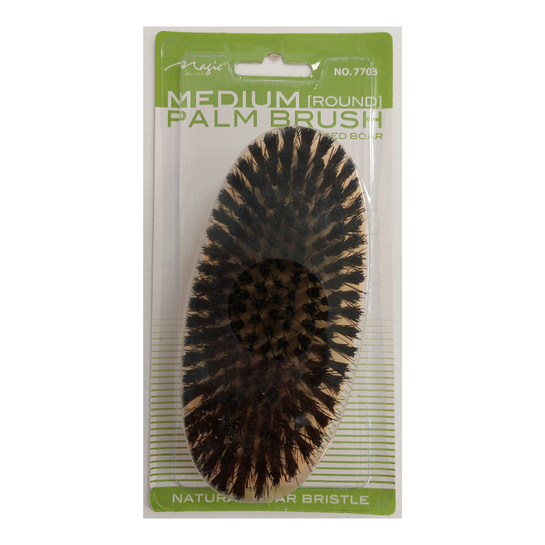 Bee Sales Magic Collection Medium Round Palm Natural Boar Bristle Brush 7703