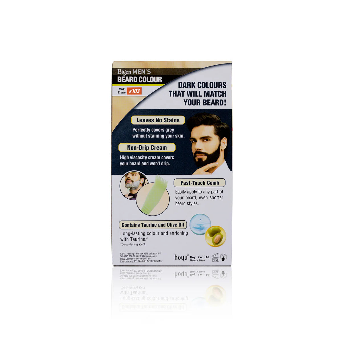 Bigen Mens Beard Colour Dark Brown B103