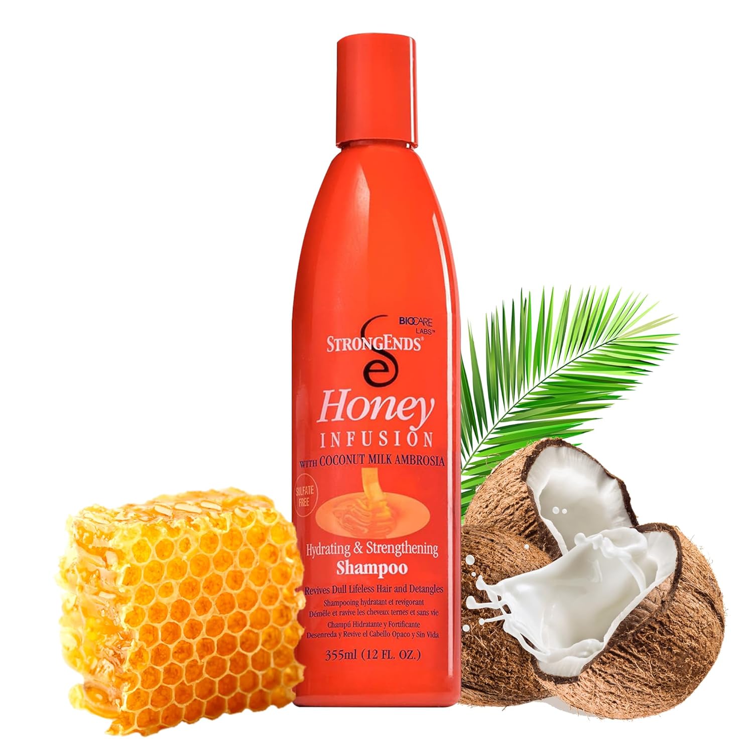 BioCare Strong Ends Honey Infusion Hydrating And Strengthening Shampoo 355ml