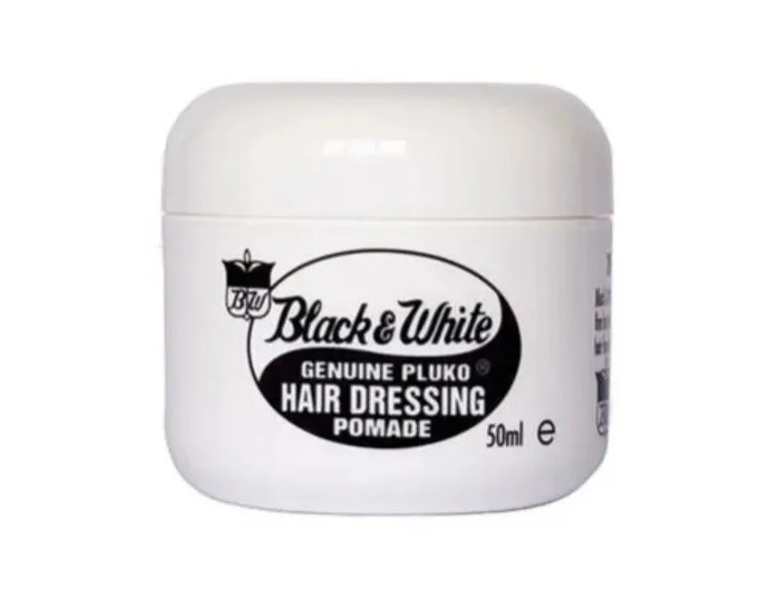 BLACK & WHITE GENUINE PLUKO HAIR DRESSING POMADE FULL RANGE