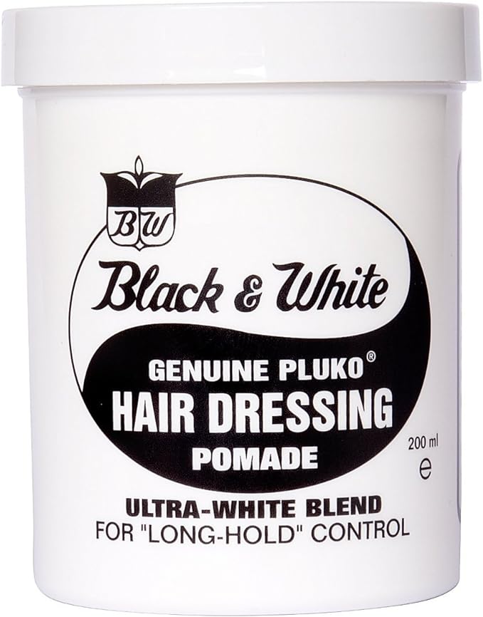 BLACK & WHITE GENUINE PLUKO HAIR DRESSING POMADE FULL RANGE