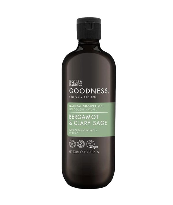 Baylis And Harding Baylis Goodness Men Bergamot And Clary Sage Natural Shower Gel