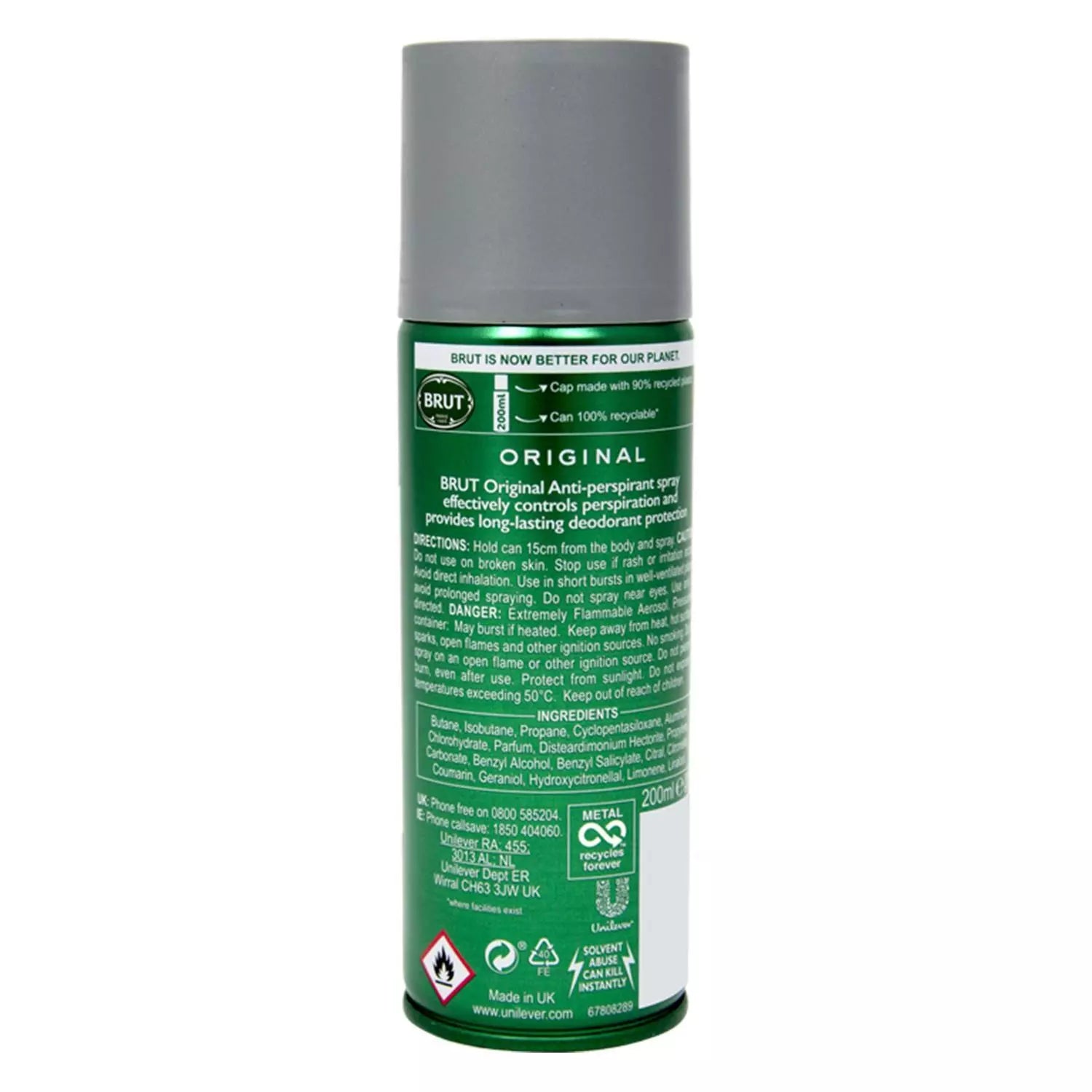Brut Original Mens Anti-Perspirant 48H Deodorant with Distinctive Fragrance 200ml