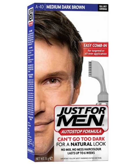 Combe International Just For Men Full Grey Coverage Medium Dark Brown Hair Color