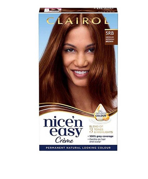 Clairol Nice N Easy Creme Permanent Colour 5RB Medium Reddish Brown
