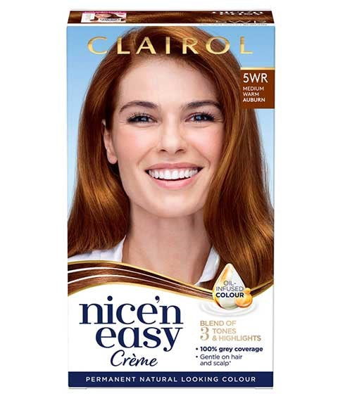 Clairol Nice N Easy Creme Permanent Colour 5WR Medium Warm Auburn