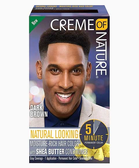 creme of nature Mens Moisture Rich Hair Color Dark Brown