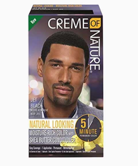 creme of nature Mens Moisture Rich Hair Color Jet Black