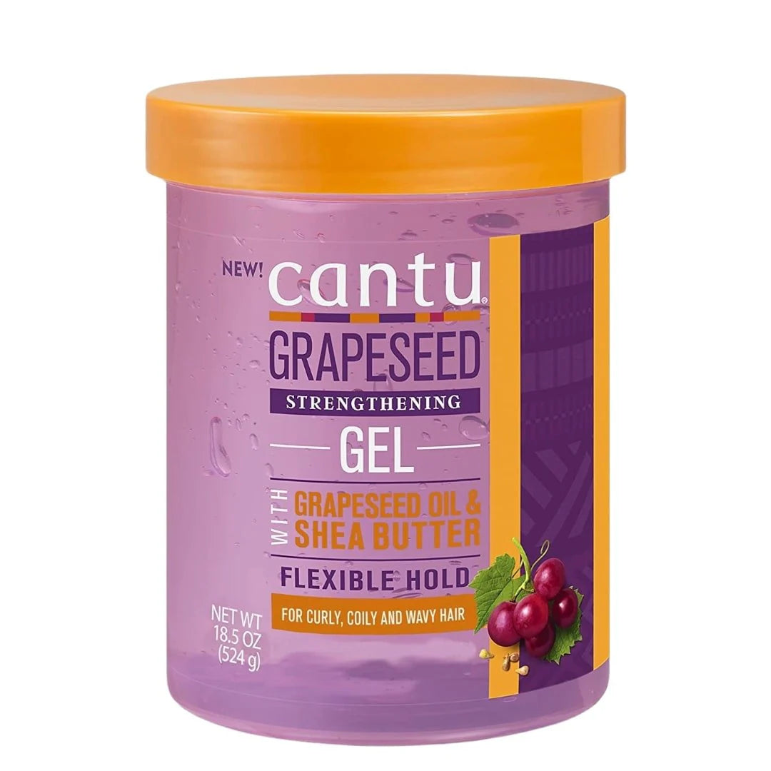 Cantu Grapeseed Strengthening Gel Alcohol Free 524g - Afro Hair Boutique