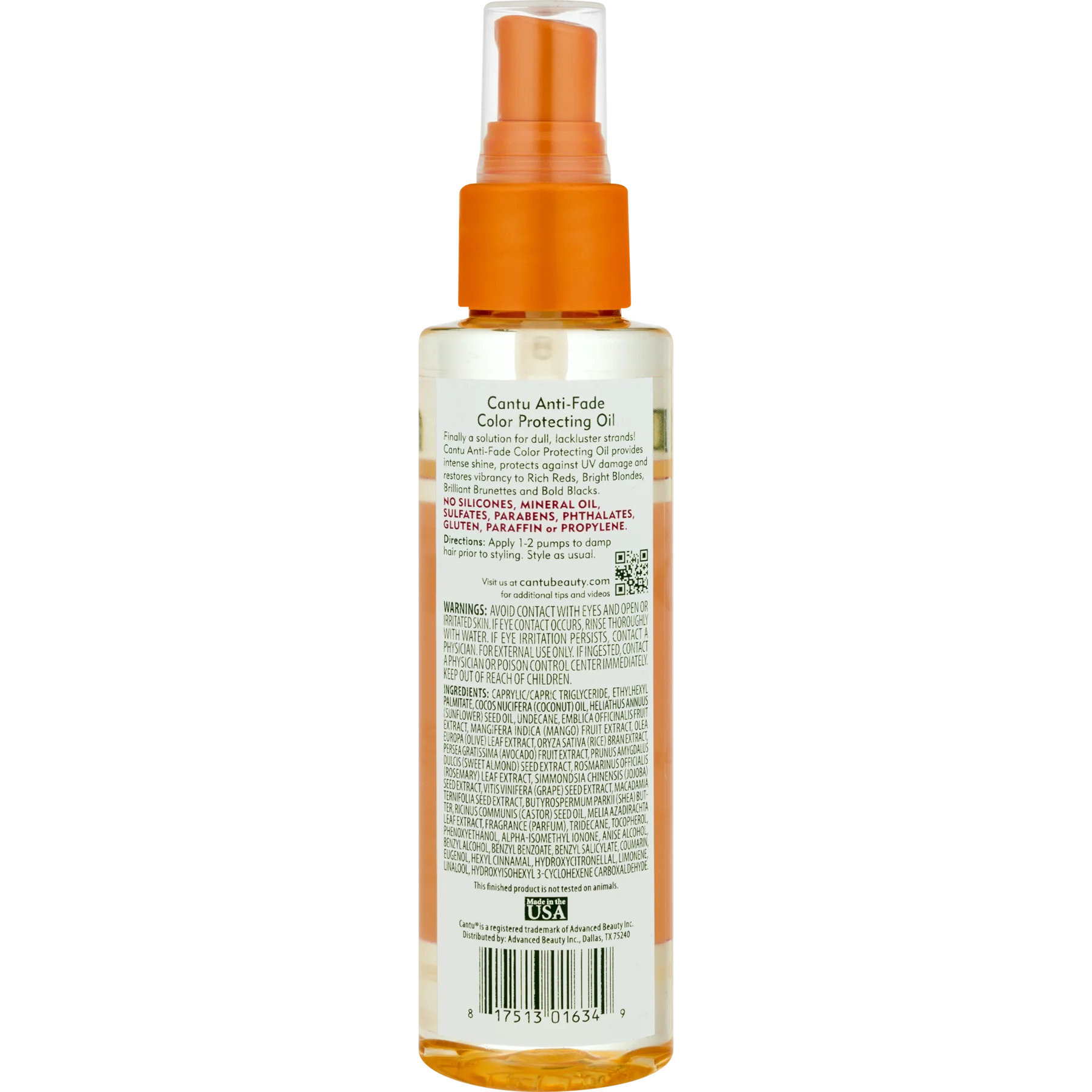 Cantu Anti Fade Oil Amla Color Protecting 118ml - Afro Hair Boutique