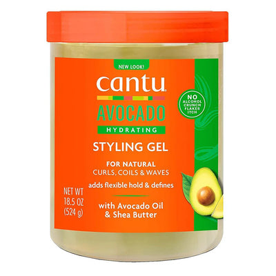 Cantu Avocado Hydrating Styling Gel With Avocado Oil & Shea Butter 524g