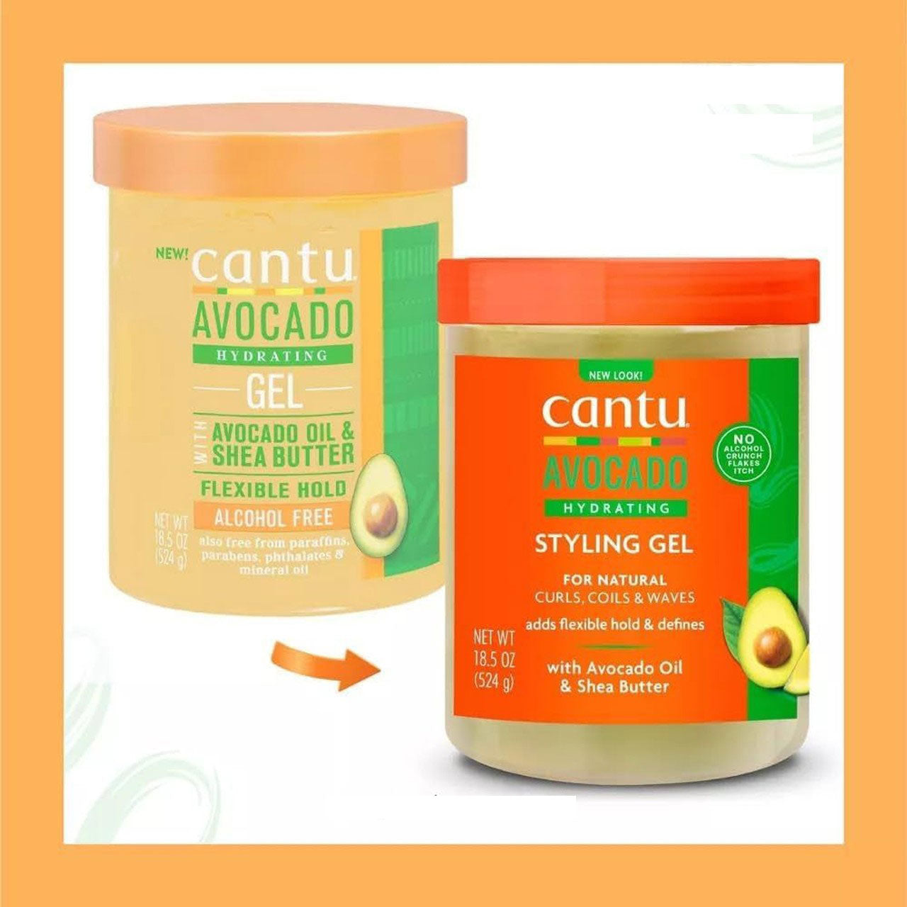 Cantu Avocado Hydrating Styling Gel With Avocado Oil & Shea Butter 524g - Afro Hair Boutique