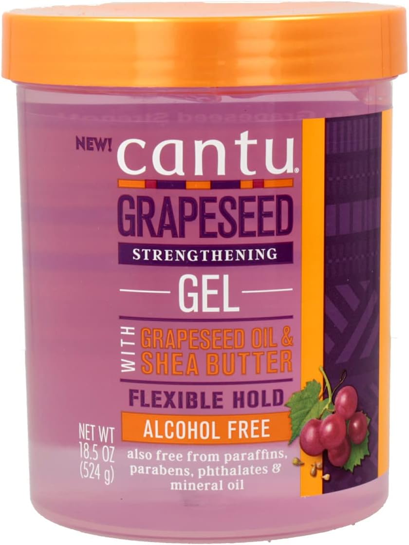 Cantu Grapeseed Strengthening Gel Alcohol Free 524g - Afro Hair Boutique