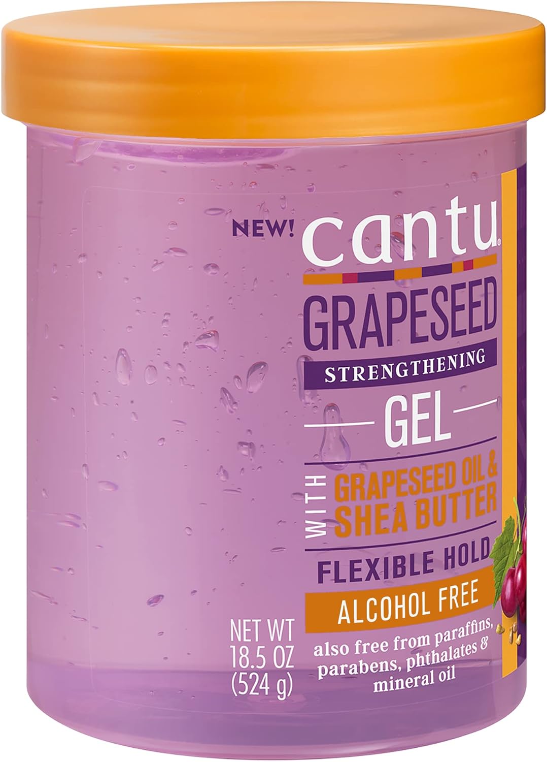 Cantu Grapeseed Strengthening Gel Alcohol Free 524g - Afro Hair Boutique