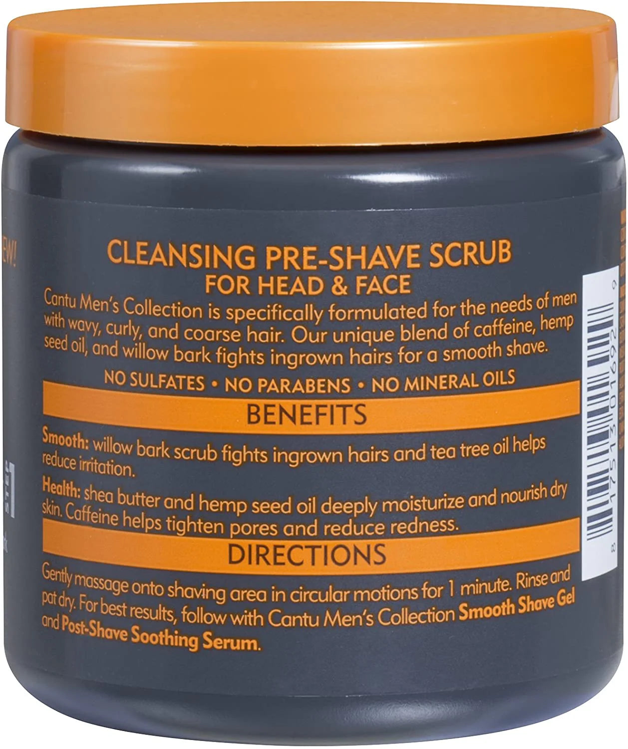 Cantu Mens Collection Cleansing Pre Shave Scrub 227g - Afro Hair Boutique