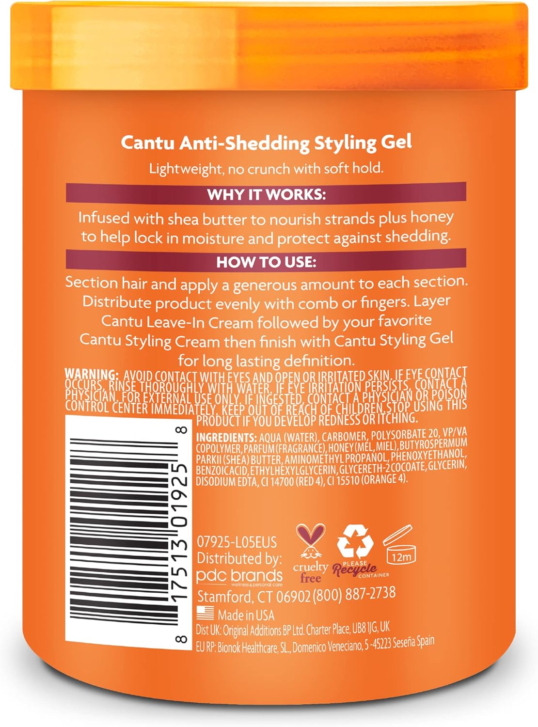 Cantu Shea Butter Flexible Hold Anti Shedding Styling Gel 524g - Afro Hair Boutique