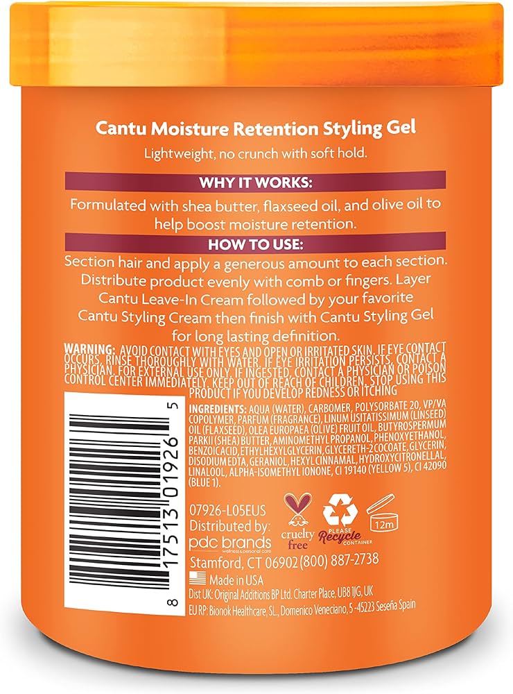 Cantu Shea Butter Moisture Retention Styling Gel With Flaxseed & Olive Oil 524g - Afro Hair Boutique