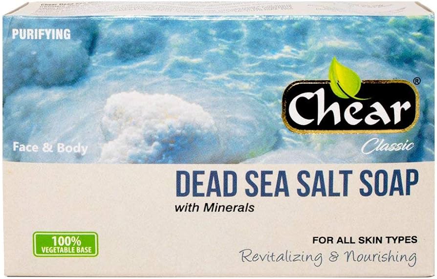 Chear Dead Sea Salt Soap 150g - Purifying Cleansing Bar for Face & Body