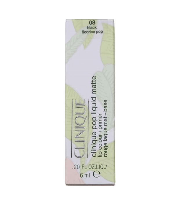 Clinique Pop Liquid Matte Lip Colour And Primer 08 Black Licorice Pop