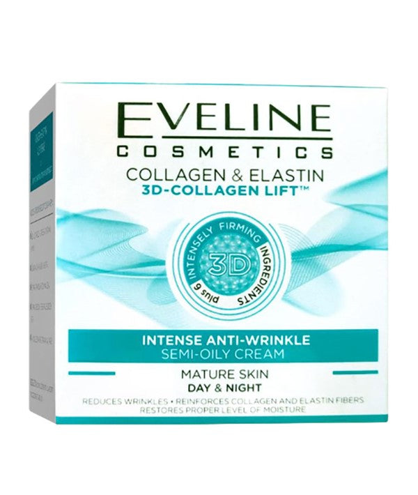 Eveline Collagen Elastin 3D Collagen Lift Intense Anti Wrinkle Semi Oily Cream