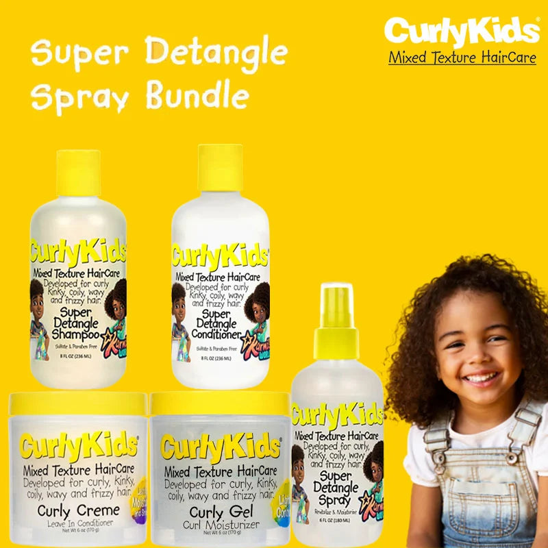 Advance Beauty Care Curly Kids Super Detangle Spray Bundle