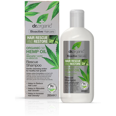 Dr Organic Dr Bioactive Haircare Organic Hemp Oil Rescue Shampoo 265ml