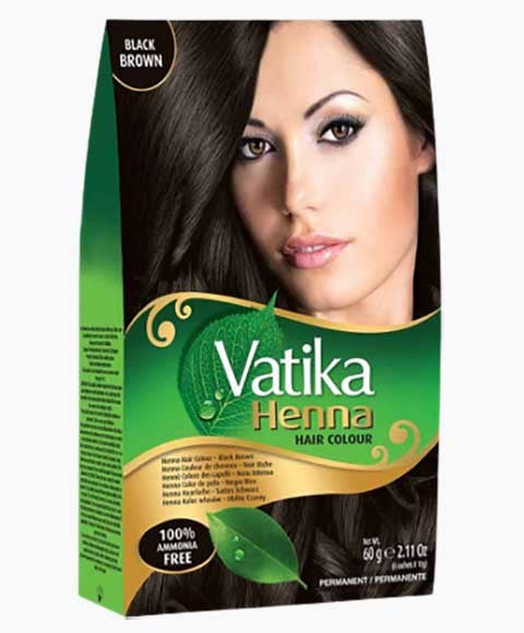 Dabur Vatika Henna Permanent Hair Color Black Brown
